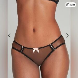 NWT Agent Provacateur Claira full brief black lace and baby pink